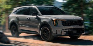 front right angle of a gray 2024 Kia Sorento | Frederick, MD
