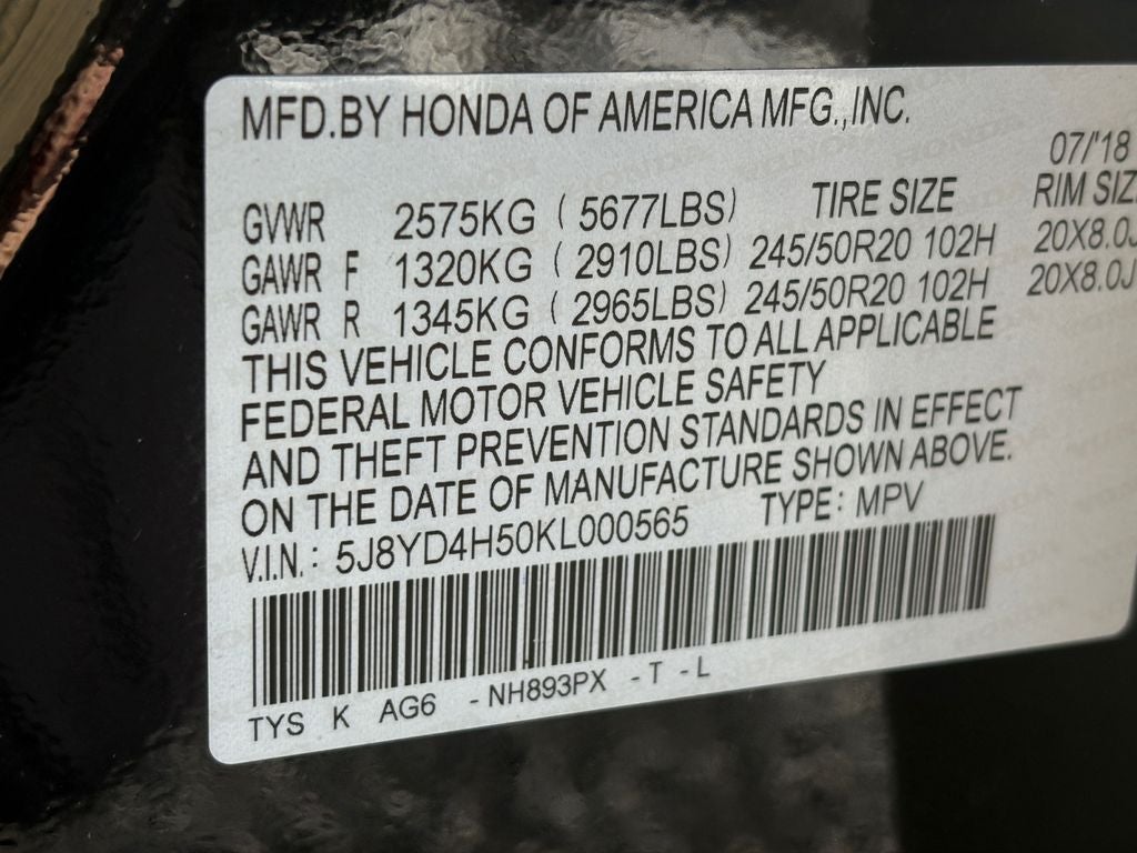 2019 Acura MDX 3.5L Technology Package SH-AWD