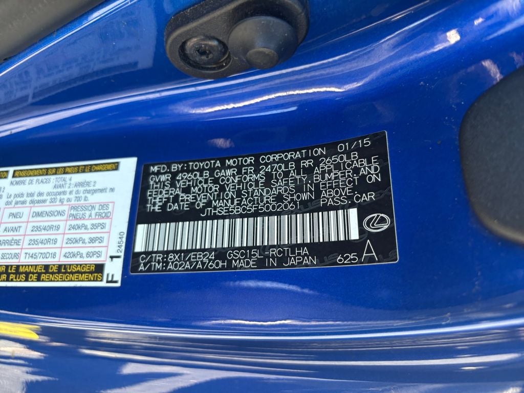 2015 Lexus RC 350 350 F-Sport Package