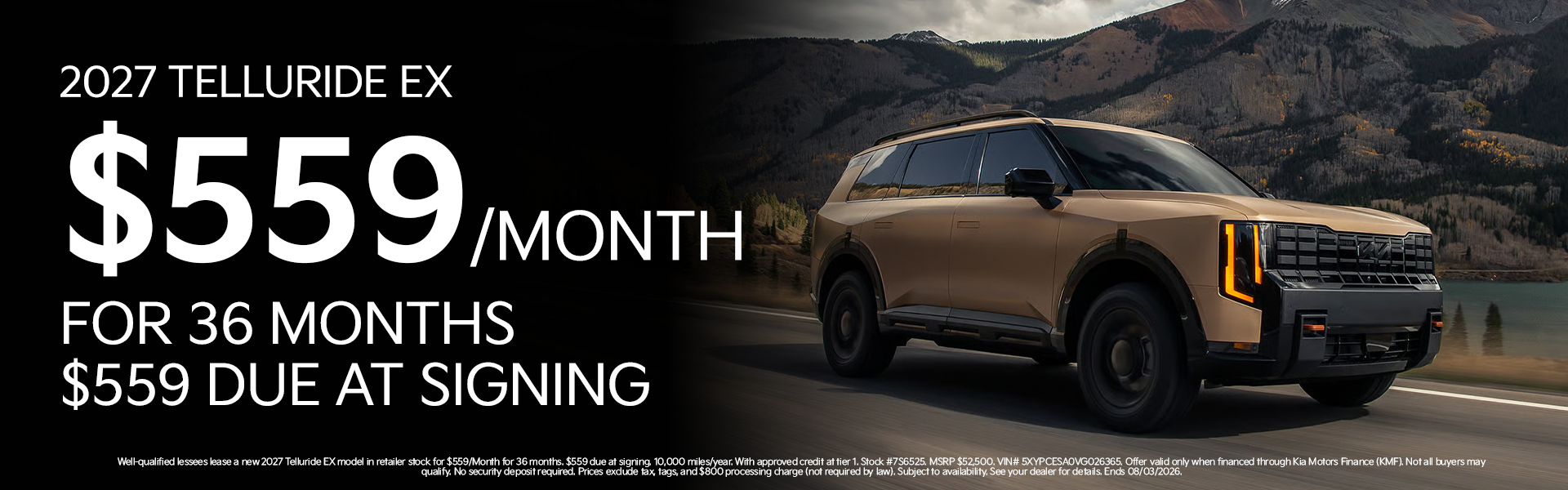 New 2027 Telluride EX