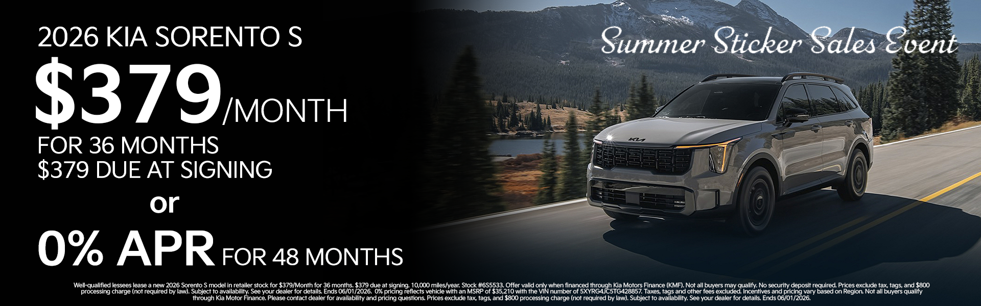 New 2026 Sorento S