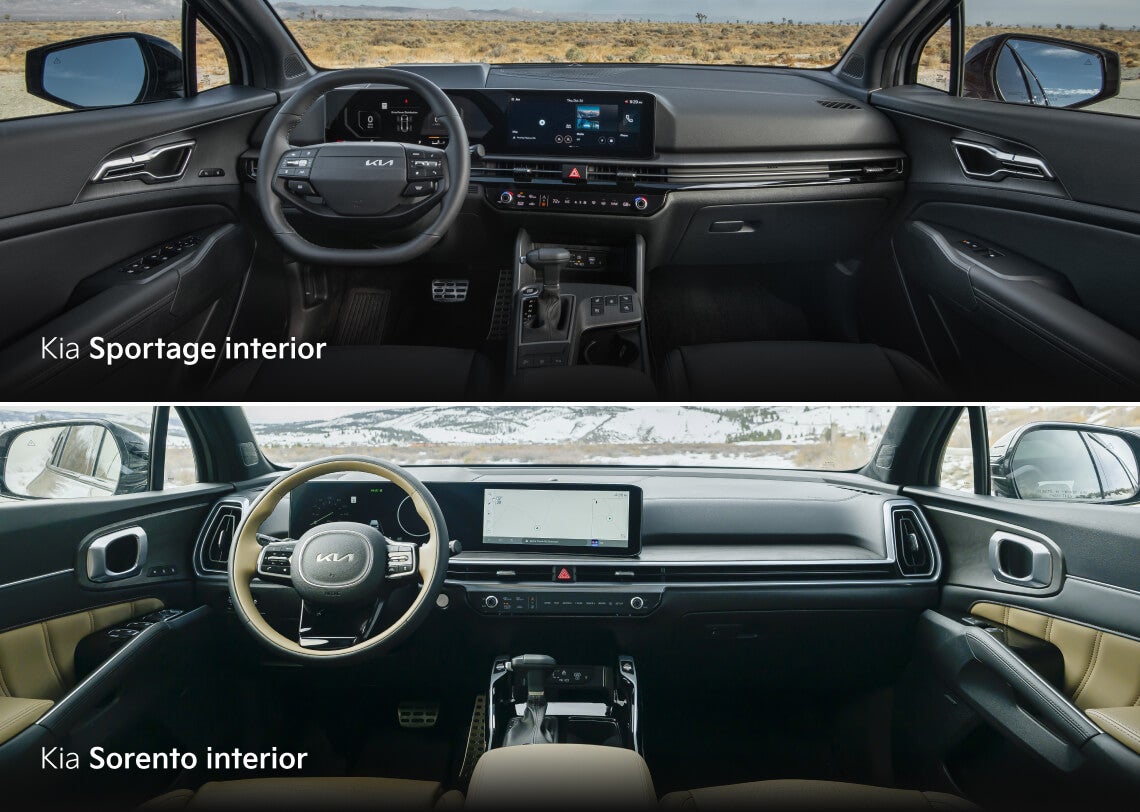 Kia Sorento vs. Sportage: Interior & Cargo Space